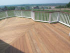 Ipe with white vinyl rails